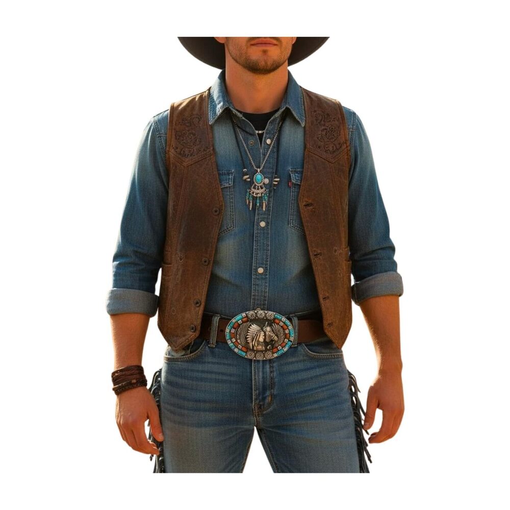 5210 Belt Buckle Native Fashion Dark Silver Metal Southwestern American